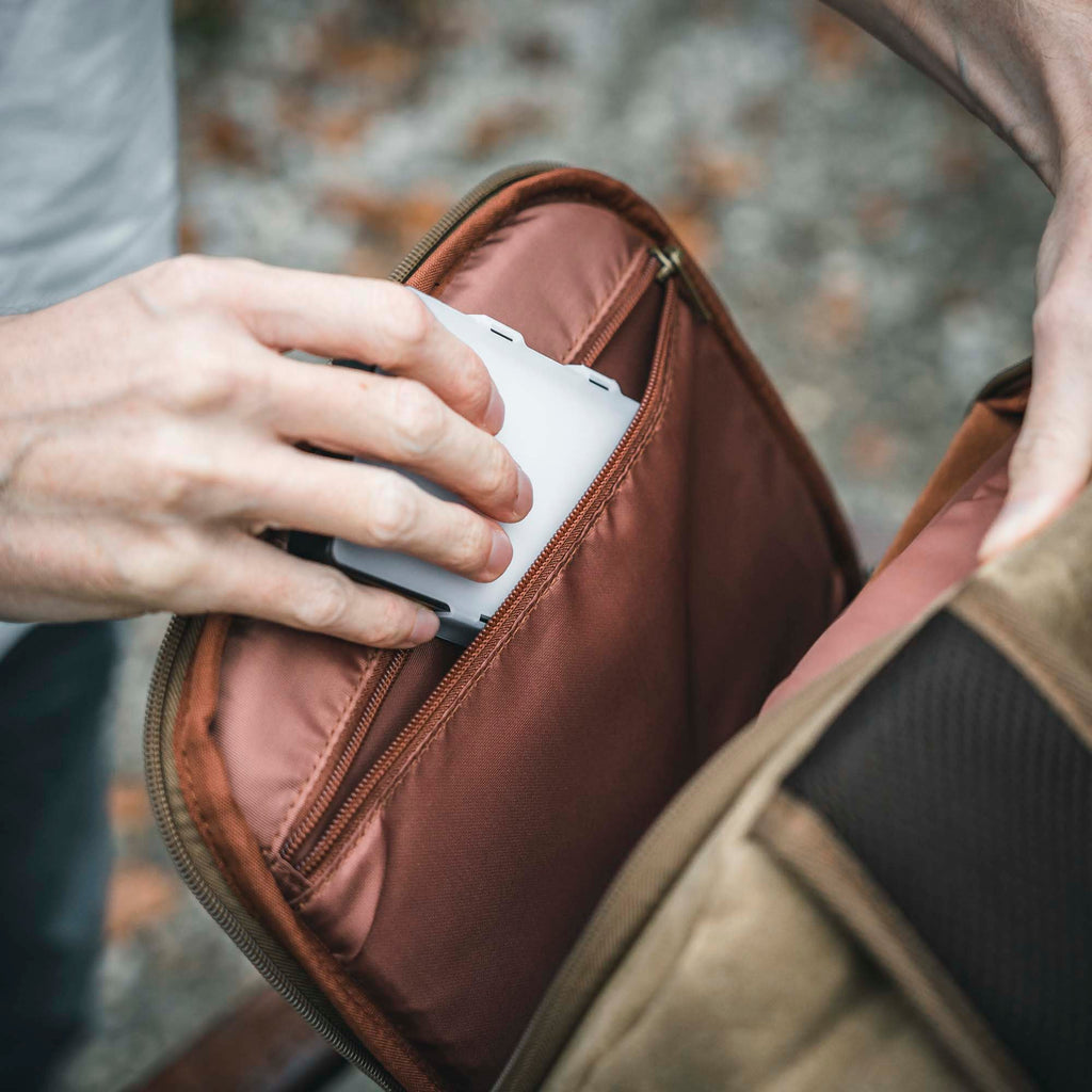Fotografie Kamerarucksack, Rucksack, Canvas, Retro, wasserabweisend, DSLR, DSLM, khaki