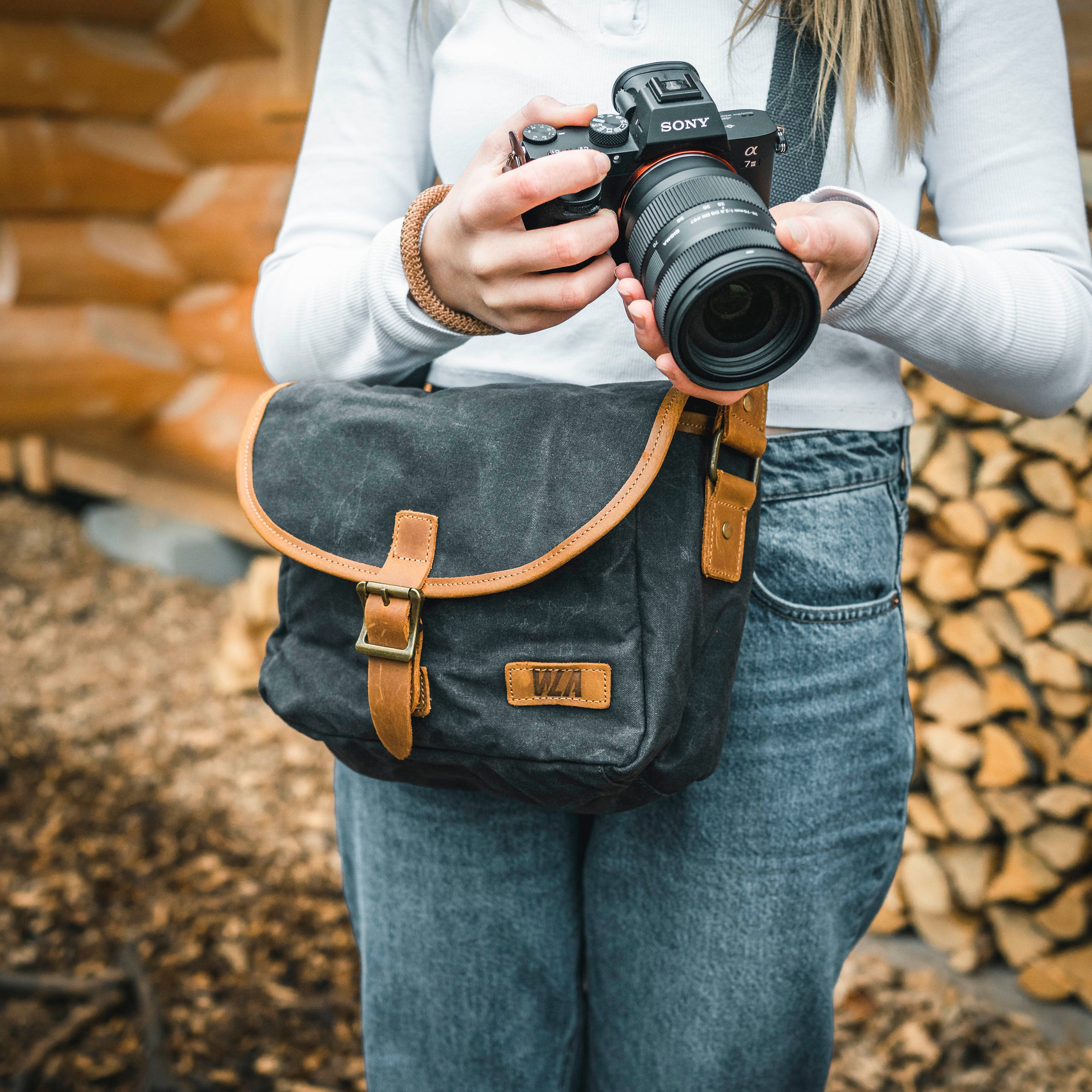 Fotografie Kameratasche, Fototasche, Canvas, Retro, Vintage, wasserabweisend, DSLR, DSLM