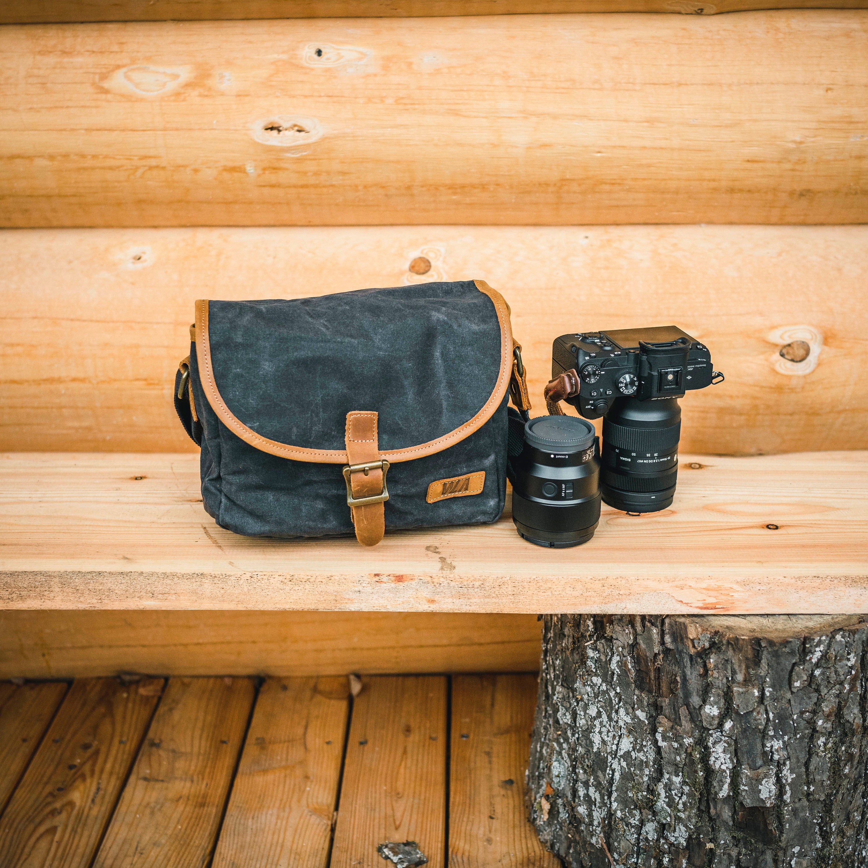 Fotografie Kameratasche, Fototasche, Canvas, Retro, Vintage, wasserabweisend, DSLR, DSLM