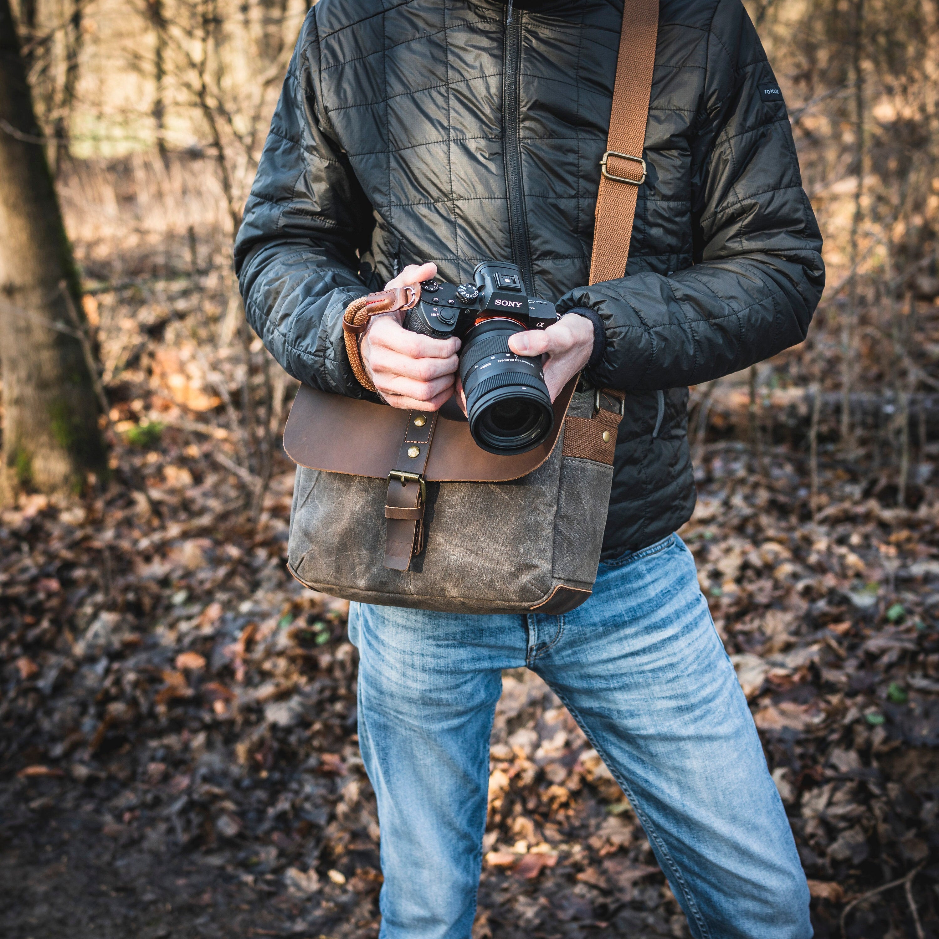 Kameratasche, Messenger Bag, Canvas, Retro, Vintage, wasserabweisend, DSLR, DSLM