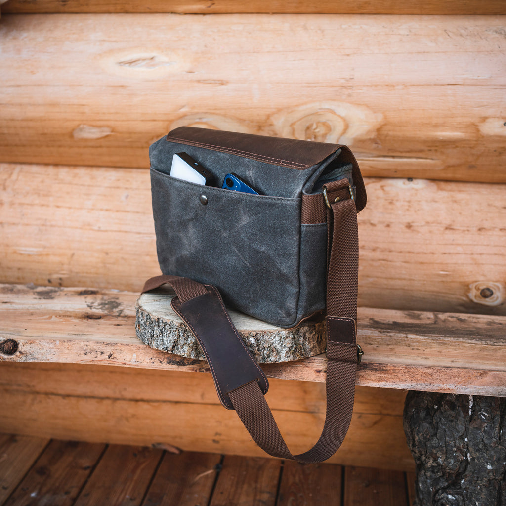 Kameratasche, Messenger Bag, Canvas, Retro, Vintage, wasserabweisend, DSLR, DSLM