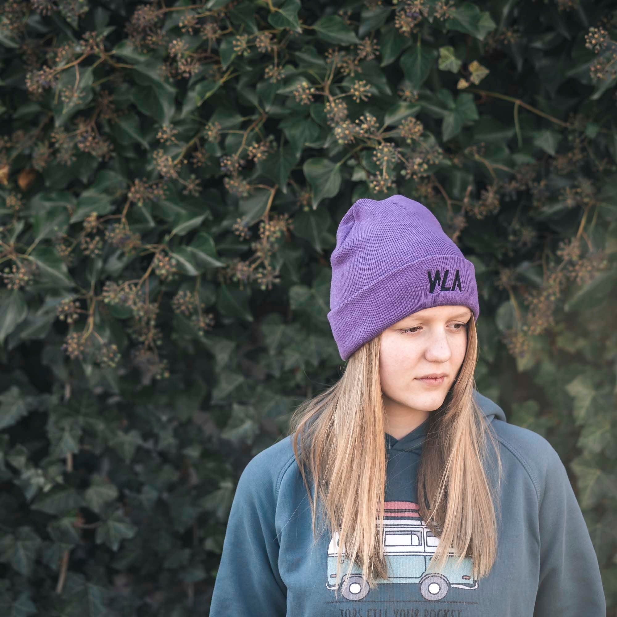Beanie Mütze WLA, gestrickt, Acryl, unisex, onesize, verschiedene Farben