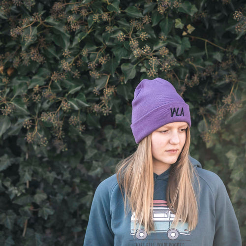 Beanie Mütze WLA, gestrickt, Acryl, unisex, onesize, verschiedene Farben