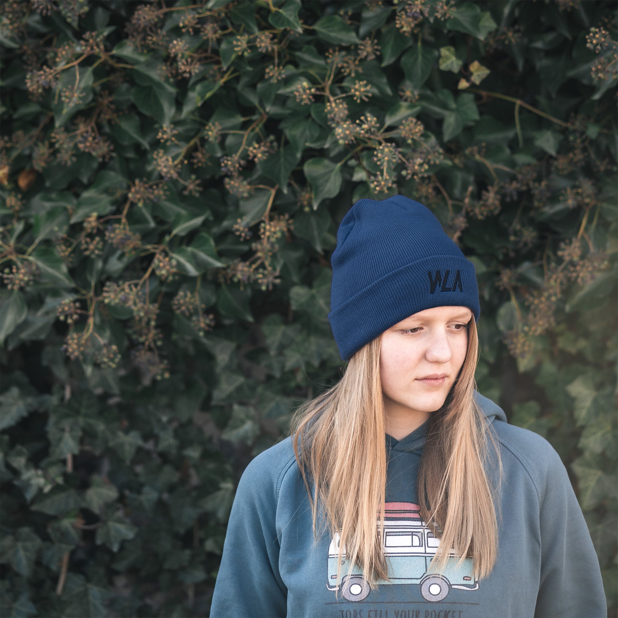 Beanie Mütze WLA, gestrickt, Acryl, unisex, onesize, verschiedene Farben