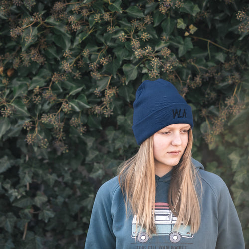 Beanie Mütze WLA, gestrickt, Acryl, unisex, onesize, verschiedene Farben