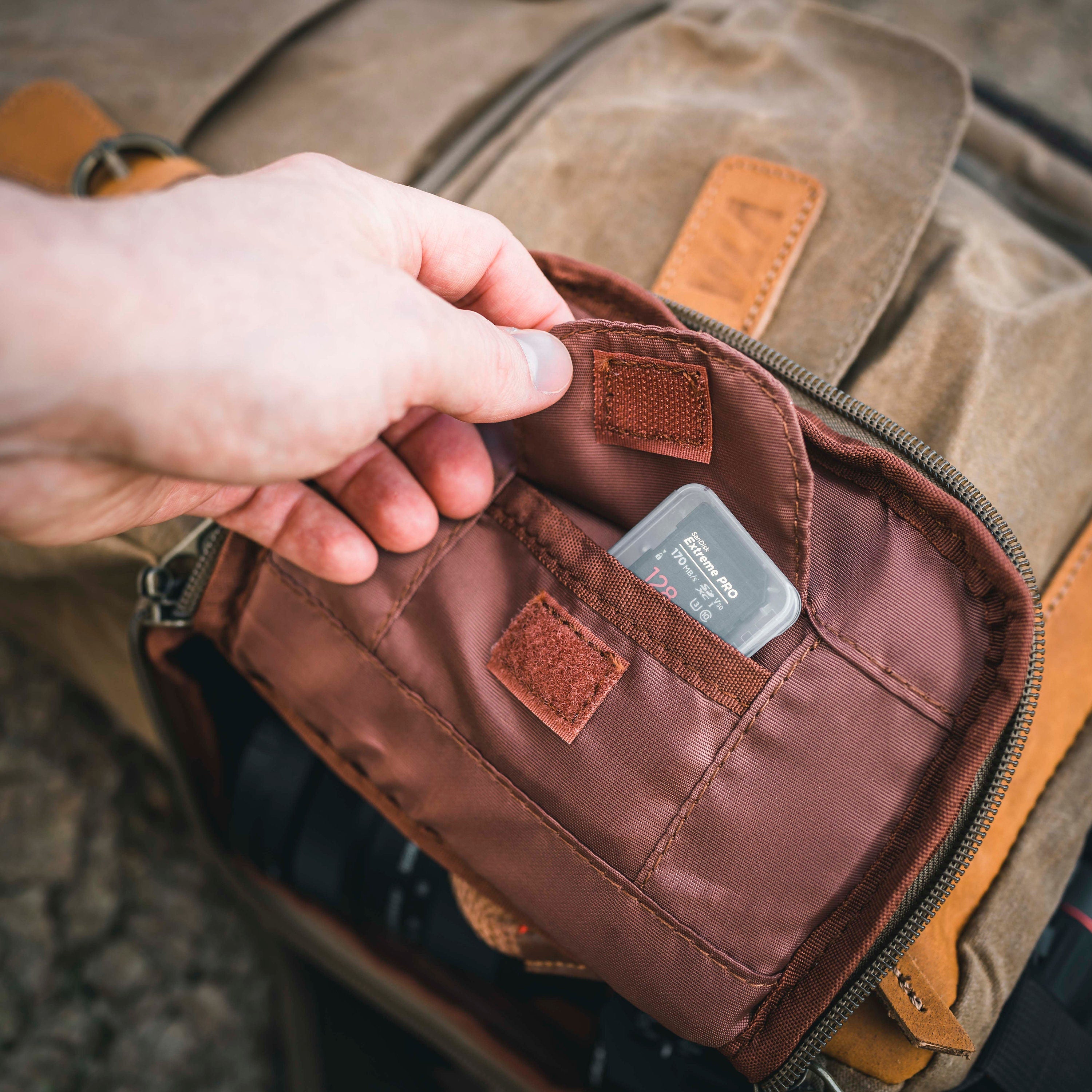 Retro Rucksack, Kamerarucksack, Canvas, wasserabweisend, DSLR, DSLM
