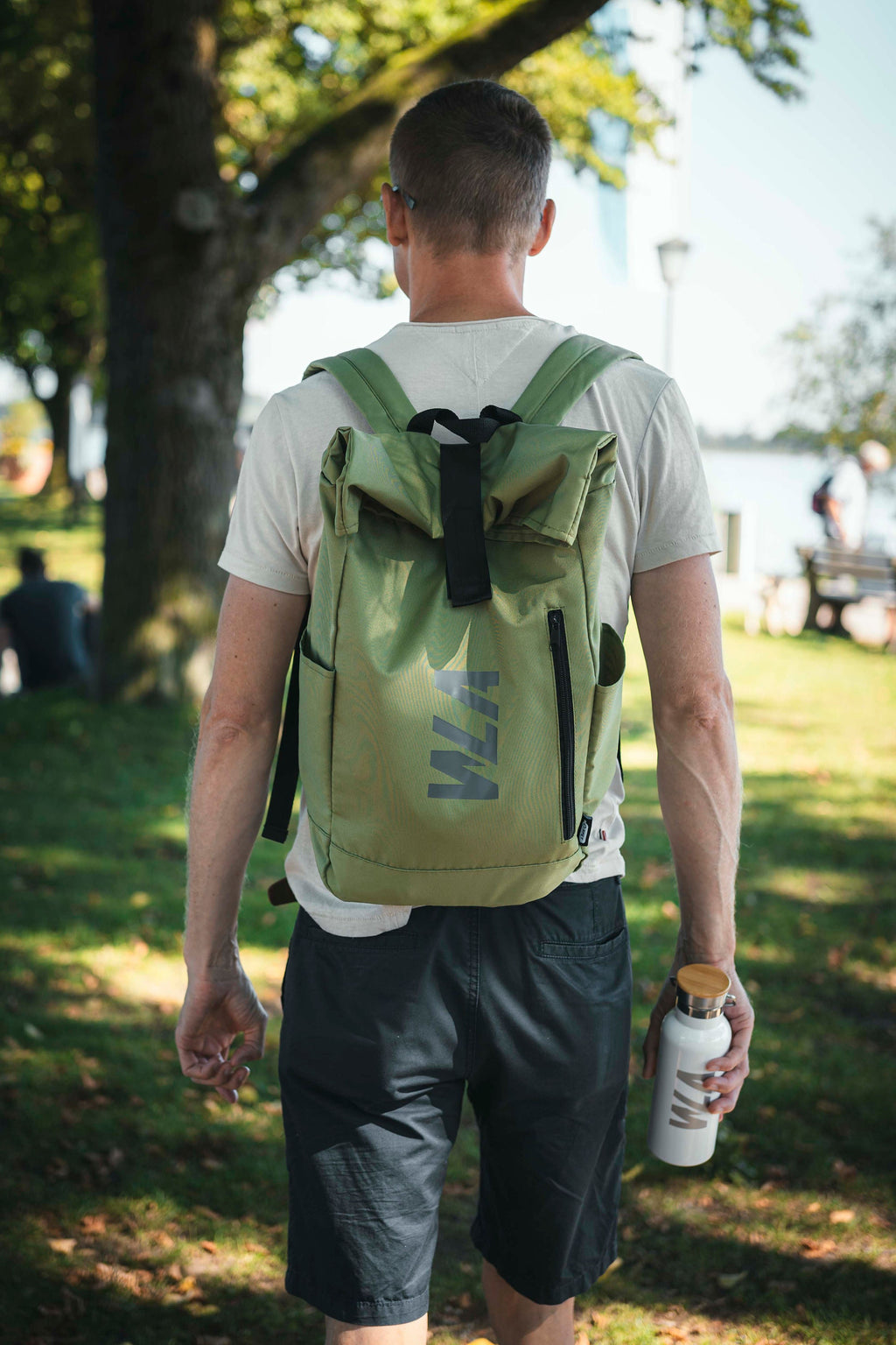 Leichter Rollrucksack, Rolltop, aus recycelten PET-Flaschen, 18l