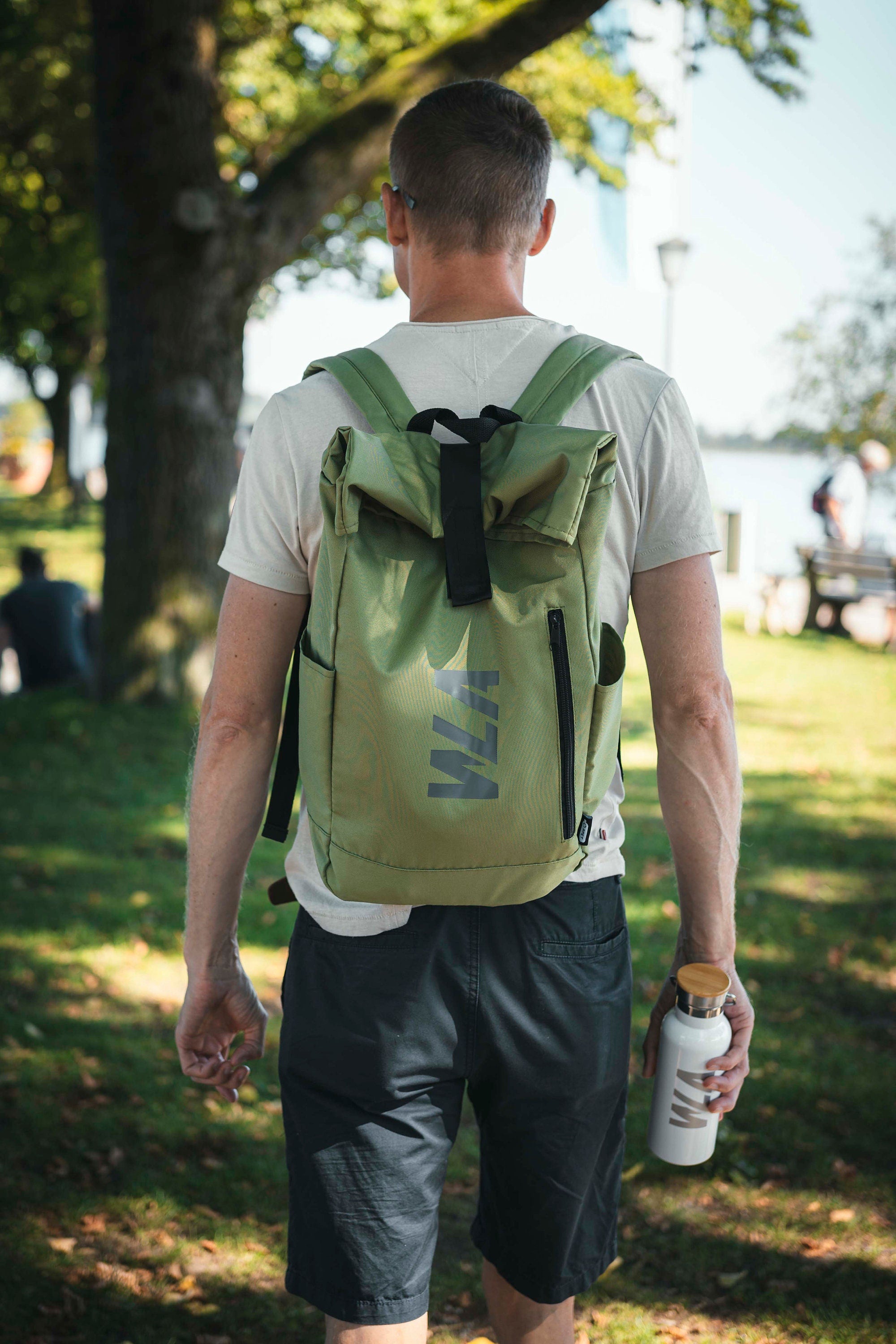 Leichter Rollrucksack, Rolltop, aus recycelten PET-Flaschen, 18l