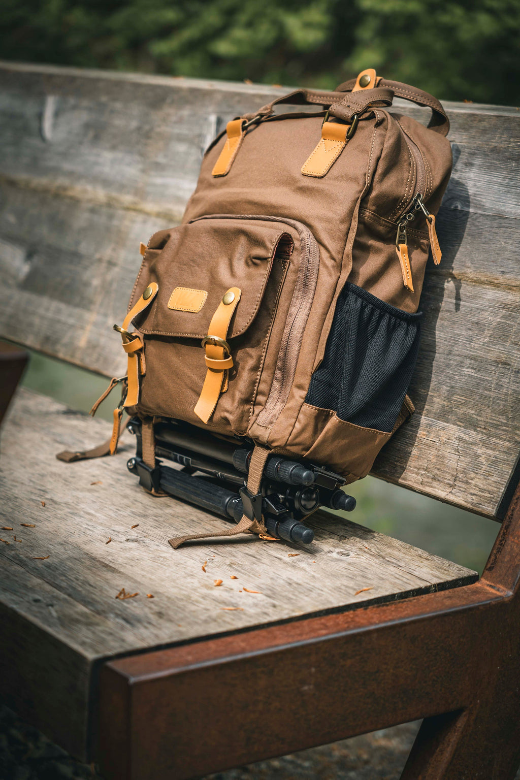 Canvas Rucksack mit Henkeln, Kamerarucksack, wasserabweisend, DSLR, DSLM