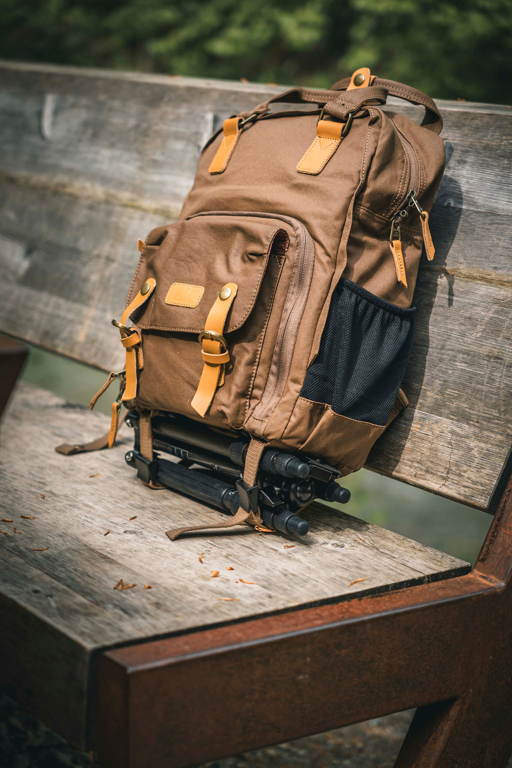 Retro Rucksack mit Henkeln, Kamerarucksack, wasserabweisend, DSLR, DSLM