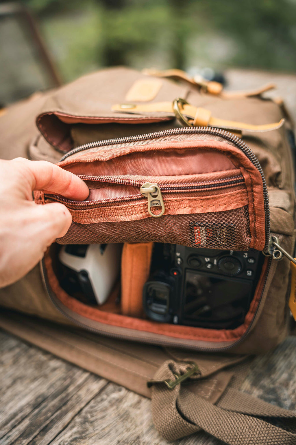 Kamerarucksack mit Henkeln, Canvas Rucksack, wasserabweisend, DSLR, DSLM