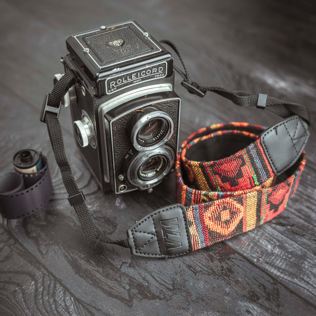 Kameragurt, Schultergurt Vintage/ Boho/ Retro, personalisierbar, Sony/ Canon, Nikon/ Olympus/ Pentax
