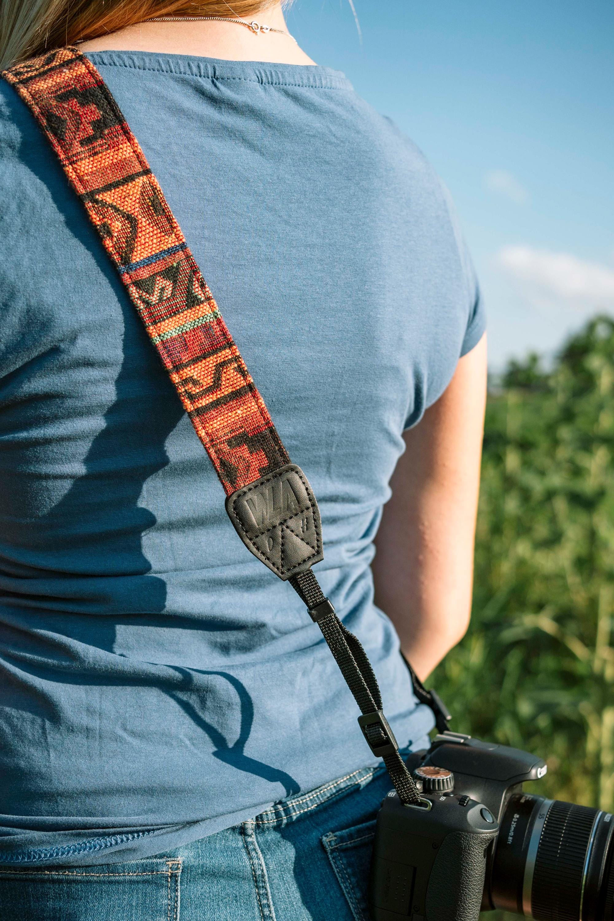 Kameragurt, Schultergurt Vintage/ Boho/ Retro, personalisierbar, Sony/ Canon, Nikon/ Olympus/ Pentax