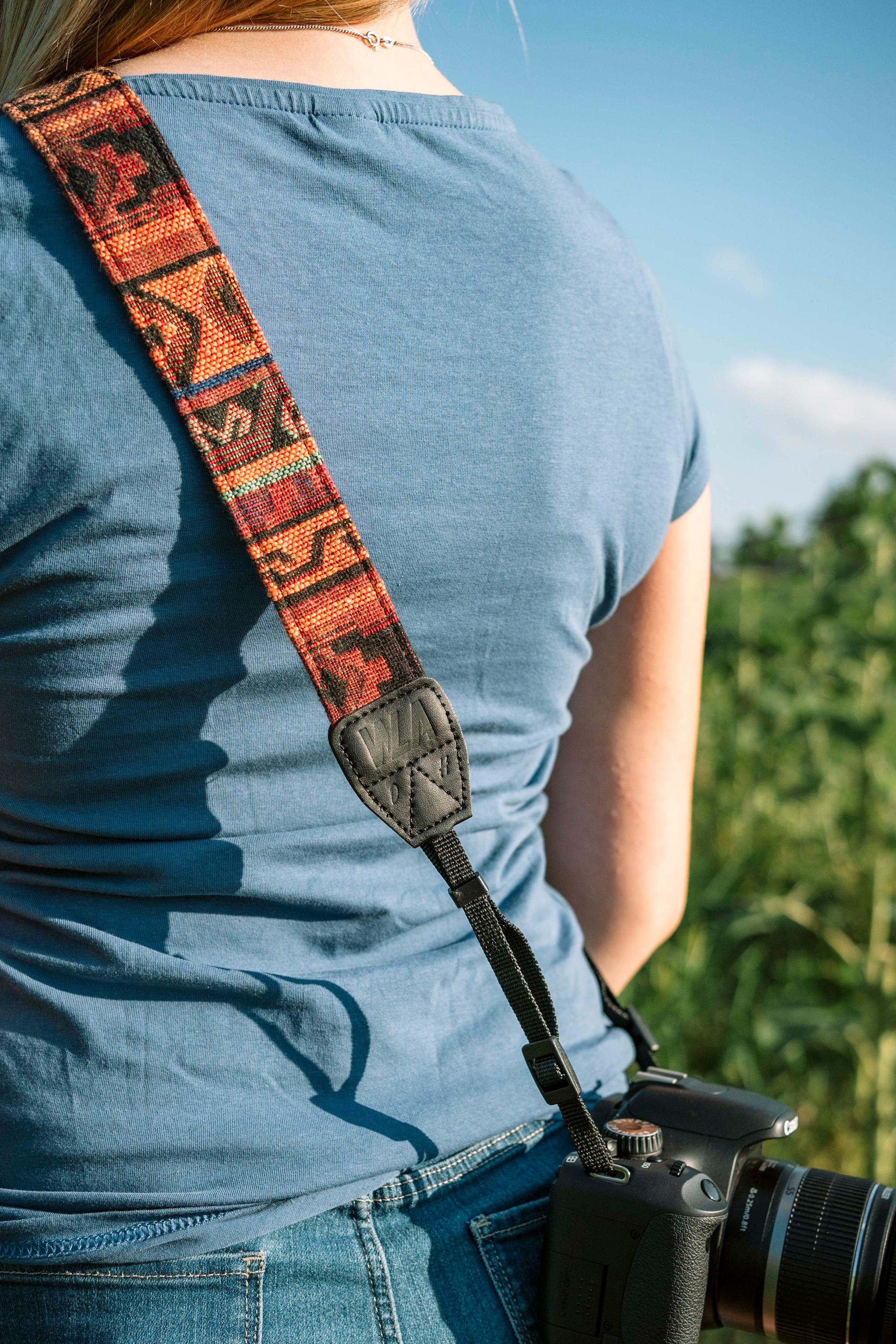 Kameragurt, Schultergurt Vintage/ Boho/ Retro, personalisierbar, Sony/ Canon, Nikon/ Olympus/ Pentax