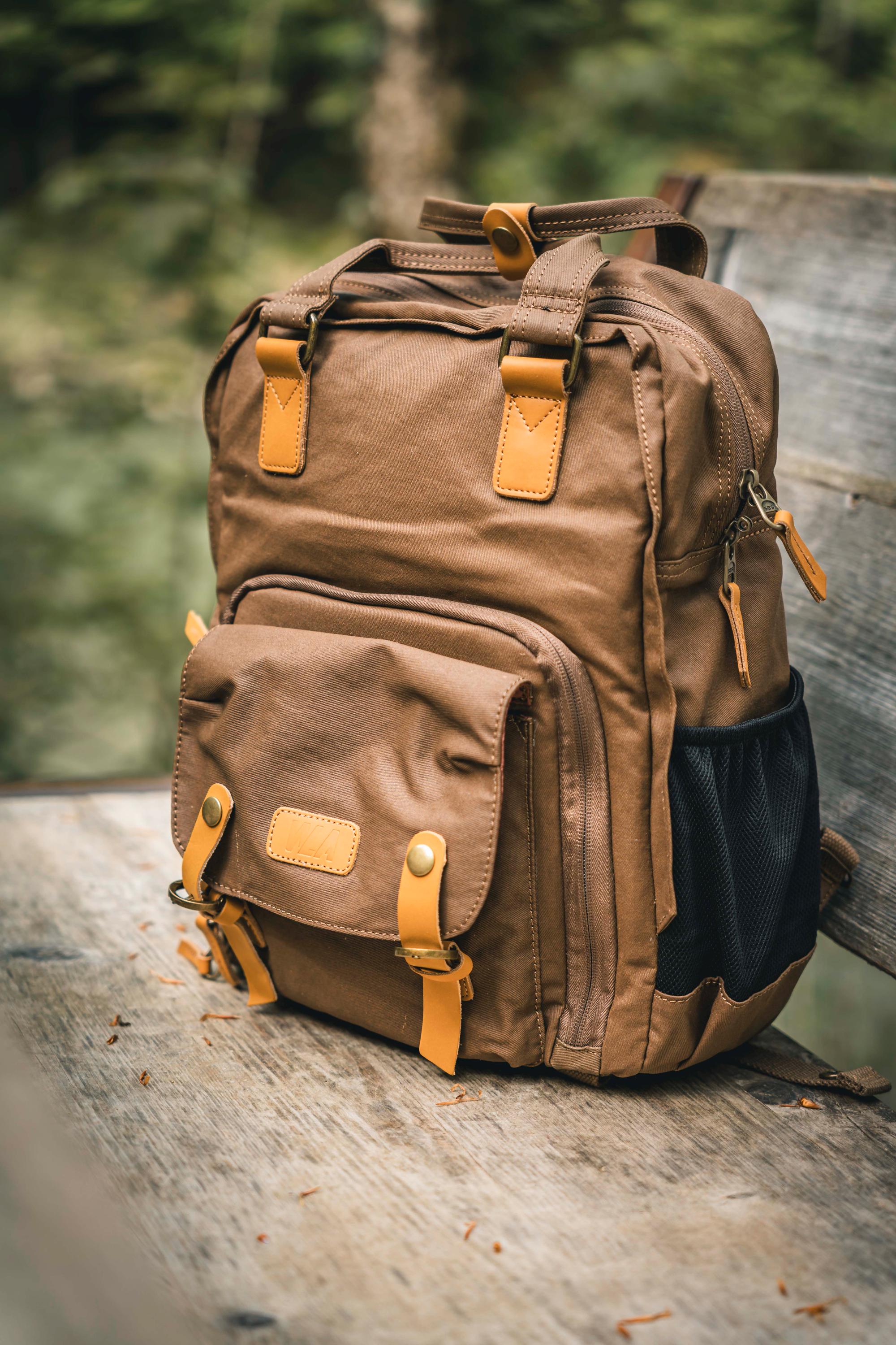 Canvas Rucksack mit Henkeln, Kamerarucksack, wasserabweisend, DSLR, DSLM
