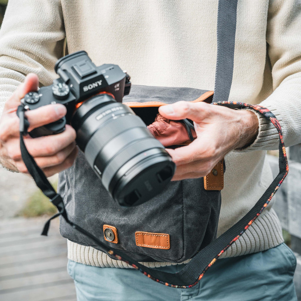 Fotografie Kameratasche, Fototasche, Canvas, Retro, Vintage, wasserabweisend, DSLR, DSLM